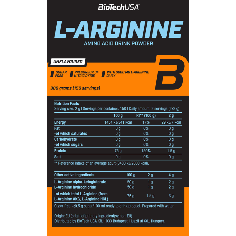 BioTechUSA	L-Arginine Powder - 300g