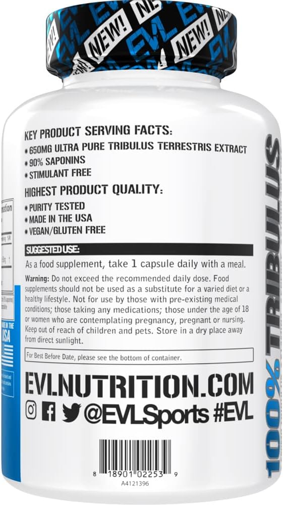 EVLution Nutrition 100% Tribulus, 650mg