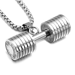 dumbbell necklace