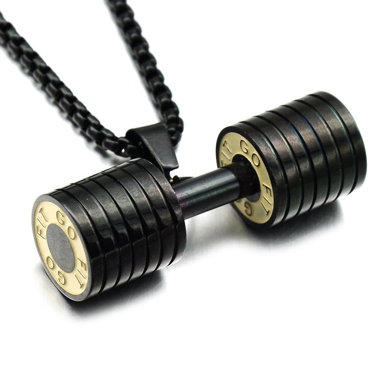 dumbbell necklace