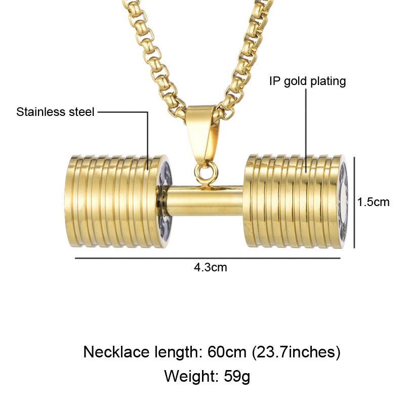 dumbbell necklace