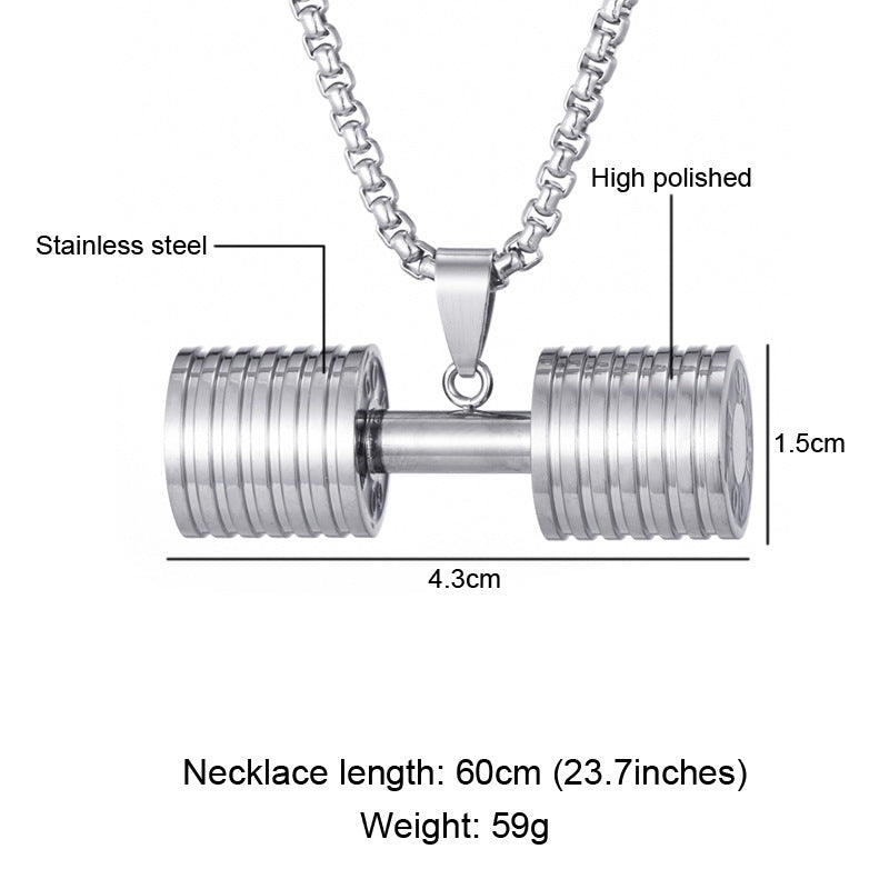 dumbbell necklace