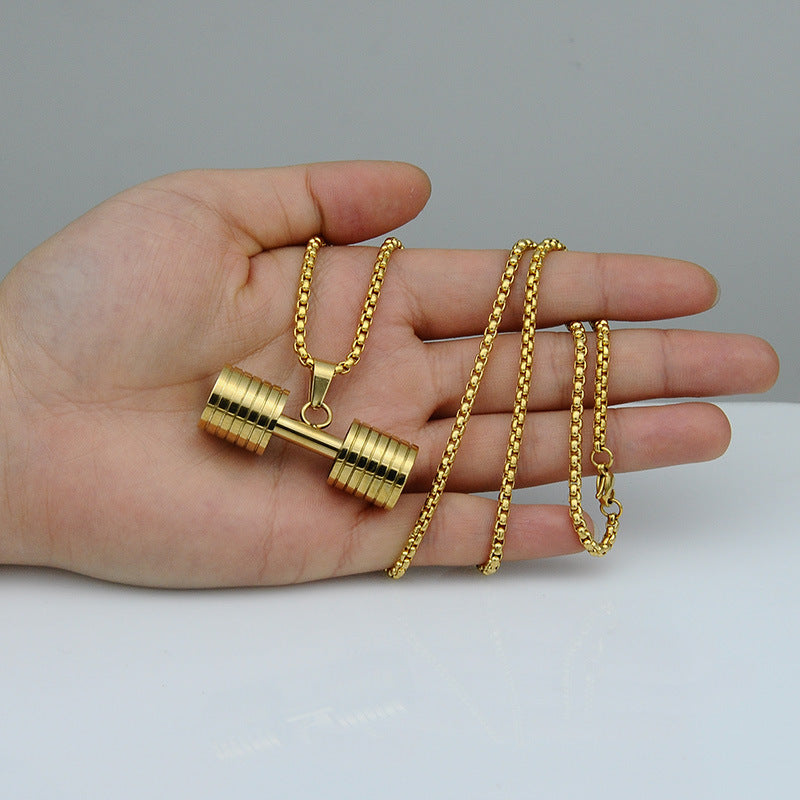 dumbbell necklace