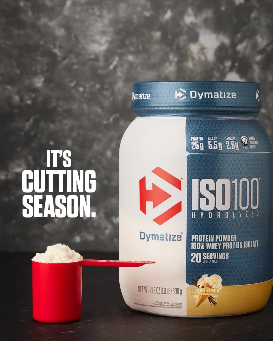 Dymatize ISO100 Hydrolyzed Protein Powder, Gourmet Vanilla - 21.2 oz