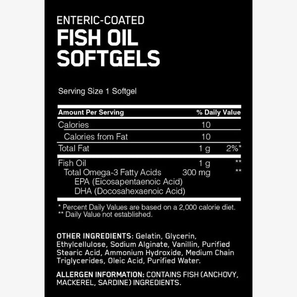 Optimum Nutrition FISH OIL SOFTGELS - 100 Softgels