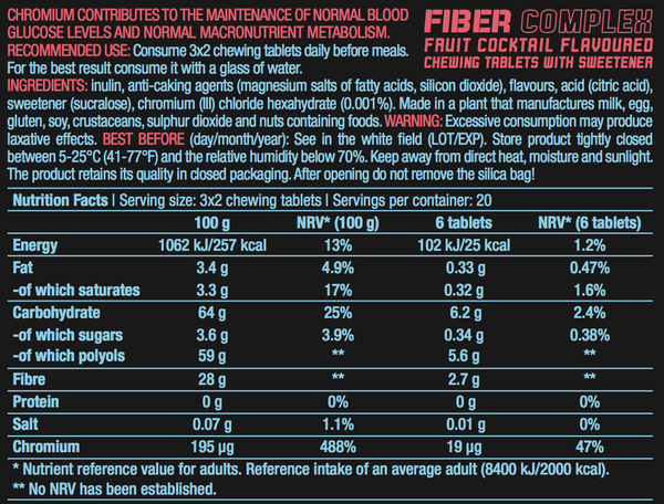 BioTechUSA Fiber Complex, Fruit Punch - 120 Tablets